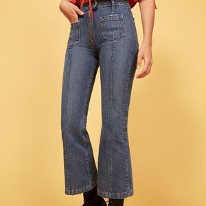 Reformation Elle Flare Jeans in Glacier Size 32